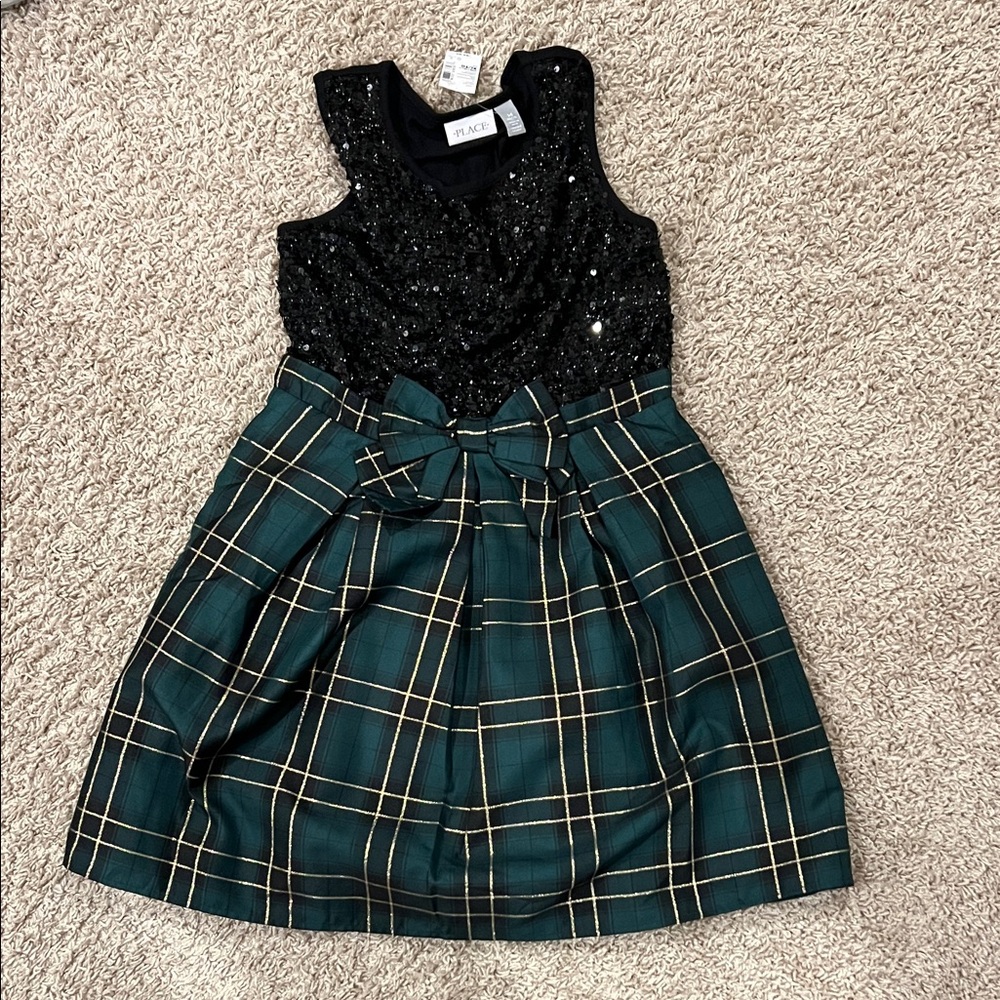 Sequin and Plaid Dress